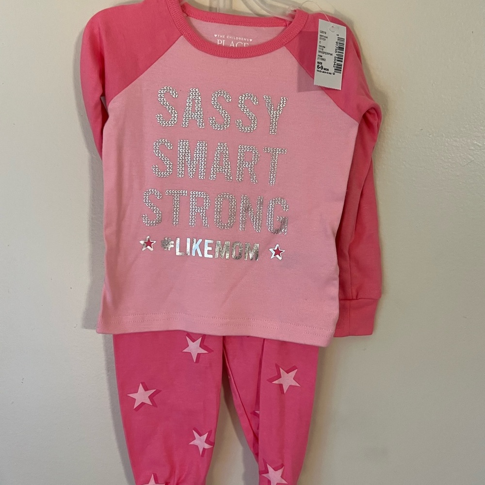 NWT The Children’s Place pink pajamas for baby girl, 6-9mo